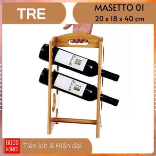 Kệ để rượu vang gỗ tre tự nhiên