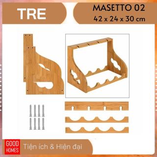 Kệ để rượu vang gỗ tre tự nhiên