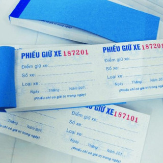 Phiếu giữ xe không số (100 tờ)