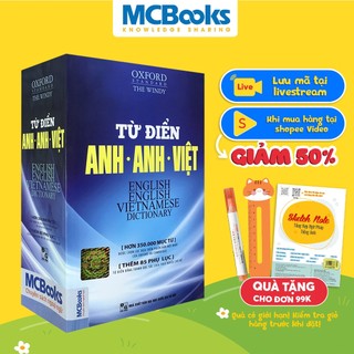 Sách Từ Điển Anh Anh Việt Phiên Bản Bìa Mềm Màu Xanh Giải Thích Chi Tiết MCBooks