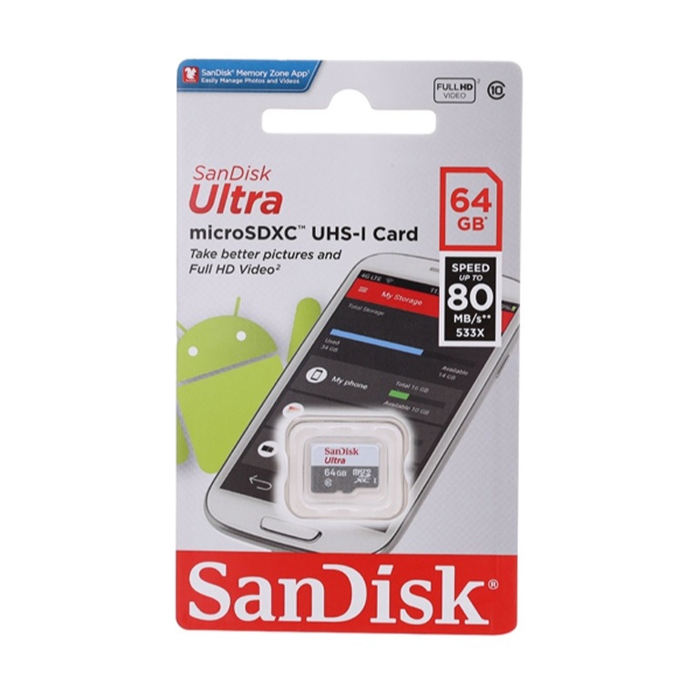 Thẻ Nhớ MicroSDXC SanDisk Ultra 64GB