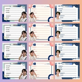 SET NHÃN VỞ SVT - Set 12 nhãn vở