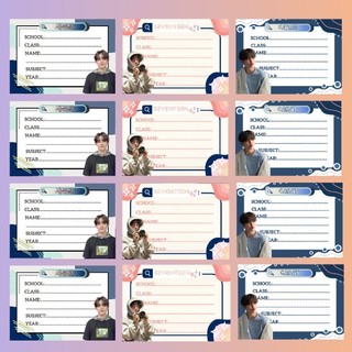 SET NHÃN VỞ SVT - Set 12 nhãn vở