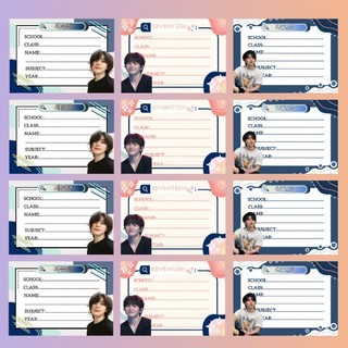 SET NHÃN VỞ SVT - Set 12 nhãn vở