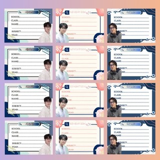 SET NHÃN VỞ SVT - Set 12 nhãn vở