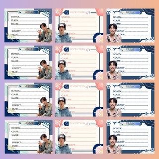 SET NHÃN VỞ SVT - Set 12 nhãn vở
