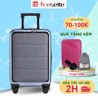 Vali du lịch sze 20inch Tresette 0618 khóa kéo chống va đập sọc ngang bảo hành 3 năm