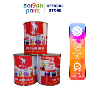 Sơn Chậu Kiểng Hệ Pha Xăng 1K Yes Sơn Chậu Kiểng Không Cần Lót Sơn Chậu Kiểng Ngoài Trời Bền Màu 5 Năm- Lon 800Gram