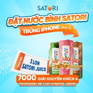 Quà tặng không bán 3 lon nước ép trái cây Satori juice vị bất kì 250ml