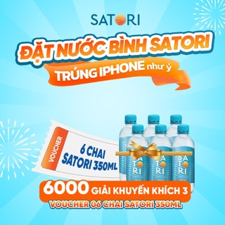 Quà tặng không bán 1 lốc 6 chai nước tinh khiết Satori 350ml - Công nghệ hoàn lưu khoáng