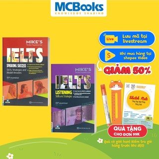 Sách - Combo Ielts Mike - Ielts Listening And Ielts Speaking - Dành Cho Người Tự Học - Kèm App Online