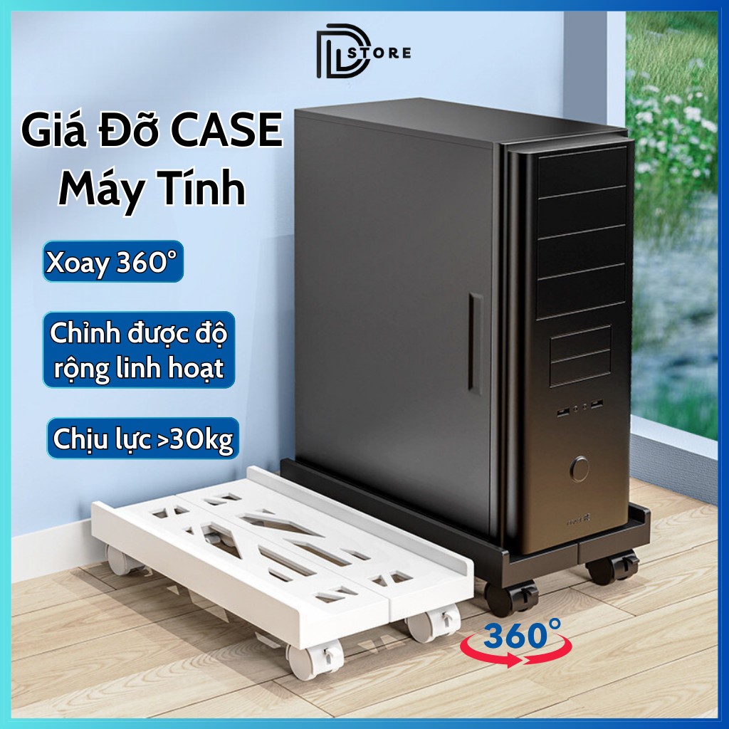 Kệ để cây máy tính CPU 2024 Đế Nâng Tản Nhiệt Có Bánh Xe Di Động, Giá đỡ Case PC, Có Thể Điều Chỉnh Độ Rộng, Tiện Lợi.