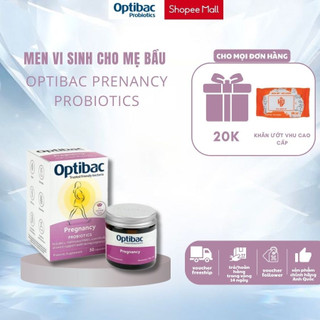 Men vi sinh cho mẹ bầu và sau sinh Optibac Pregnancy giúp cân bằng hệ vi sinh đường ruột, âm đạo 30 viên
