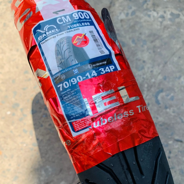 (CM 009 70/90-14) Vỏ Camel gai Dunlop T900 (CM 009) size 70/90-14 cho xe Air Blade, Click, Vario, Vi
