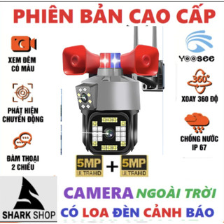 Camera yoosee 2 mắt có loa,camera wifi không dây yoosee 2 mắt camera gia đình 8.0mpx xoay 360 kèm 2 loa to 5.0mpx hú lớn