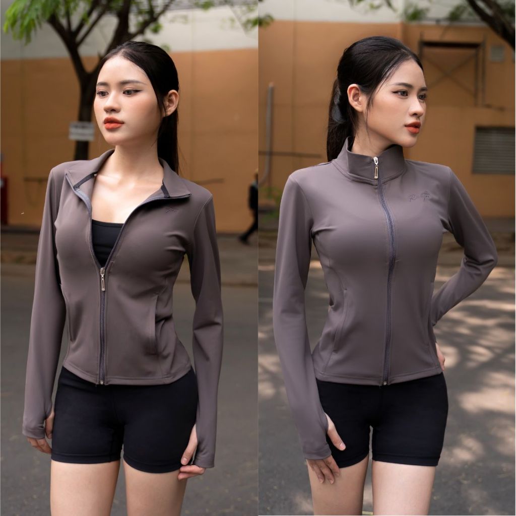 Áo Khoác Thể Thao Nữ Reeta Tay Dài Ôm Body,Có Túi,Vải Co Dãn,Thoáng Mát,Thể Thao Ngoài Trời, Tenis,Golf,Gym,Yoga - A2348 | BigBuy360 - bigbuy360.vn