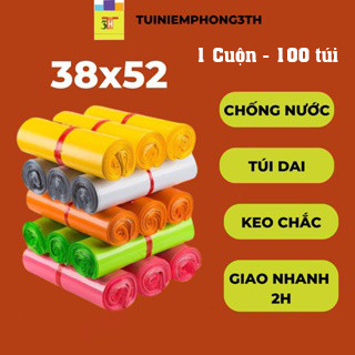 100 Túi Đóng Gói Hàng Niêm Phong 3TH - Size 38x52 - [3 Lớp]