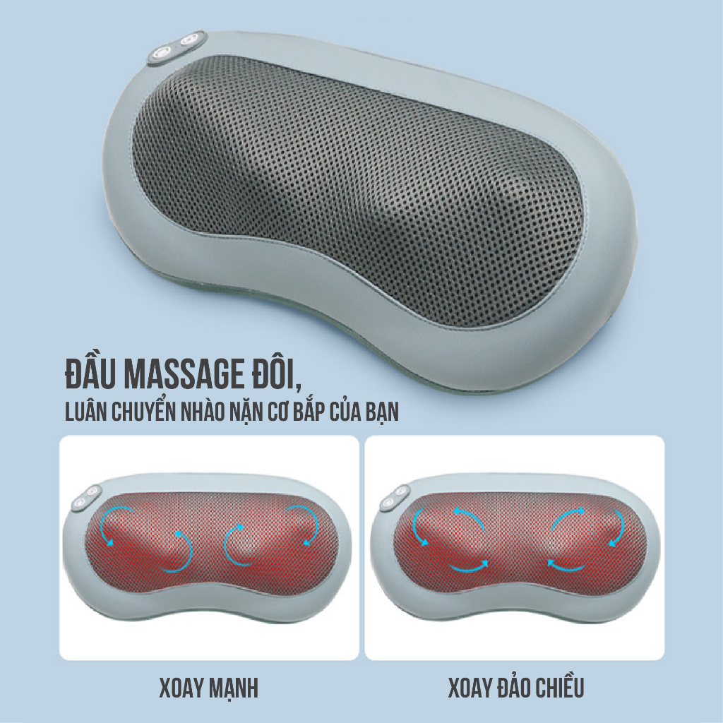 Gối Massage Đa Năng Takara GM-05, Mát Xa Toàn Thân Hỗ Trợ Giảm Nhức Mỏi Có Nhiệt Hồng Ngoại Chườm Ấm