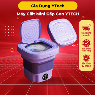 Máy Giặt Mini Gấp Gọn YTECH - Máy Giặt Tất, Đồ Lót, Đồ Cho Bé Khử Khuẩn Bằng Ánh Sáng Xanh Công Suất 36W
