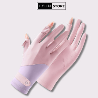 Găng tay lái xe LYHN găng tay chống nắng tia UV cho nữ, bao tay lái xe vải thun lạnh - GT03