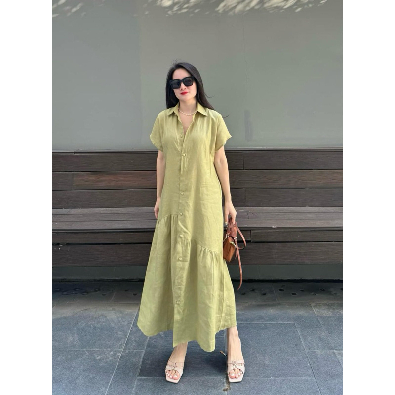 ĐẦM SƠ MI SUÔNG LINEN