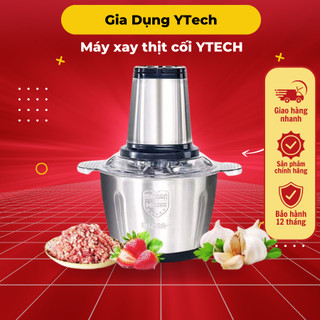 Máy xay thịt cối YTECH inox 304 4 lưỡi đa năng công suất 2500w, máy xay bear mini cầm tay siêu khỏe dễ dàng sử dụng