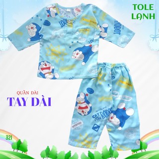 Được lựa mẫu. Từ 4 -20 kí. Đồ bộ bé trai quần dài tay dài chất tole lanh mặc nhà siêu mát, siêu dể thương hạo tiết