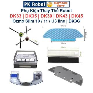 Phụ kiện lọc hepa, giẻ lau, đôi chổi cạnh thay thế robot ozmo slim 10, 11, u3 line, dk33, dk35, dk39, dk43, dk45///