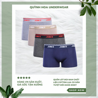 Quần boxer nam 💥 CAO CẤP 💥 Quần lót đùi nam chất liệu cotton lụa co dãn tuyệt đối dáng body