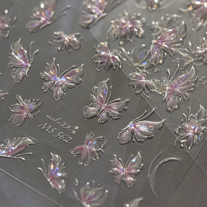 Sticker bướm lấp lánh dán móng tay hot hít