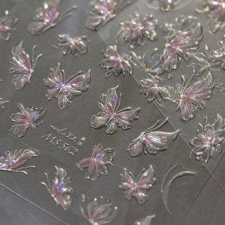 Sticker bướm lấp lánh dán móng tay hot hít