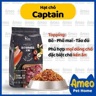 Thức ăn hạt CAPTAIN cho chó túi 1kg, 2,5kg nguyên seal, hạt captain chó kén ăn