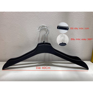 Móc treo quần áo - nữ vai dẹt LOẠI I chiều dài 40cm, có màu đen, móc chuyên dùng cho các shop thời trang, giặt là,..