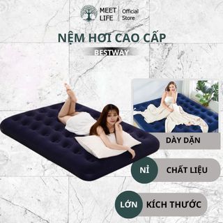 (TẶNG KÈM BƠM) Đệm hơi du lịch cao cấp Bestway đệm hơi ô tô nằm êm tiện dụng