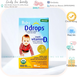 Vitamin D3 Baby Drops Mỹ cho bé yêu từ 0-12 tháng