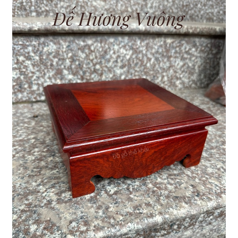 Đế Hương Vuông - Đế Để Tượng - Tam Cấp - Gỗ Hương Lào