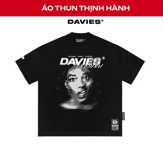 Áo thun local brand nam nữ DAVIES form rộng tay lỡ màu đen Tee Tumult I D33-T13