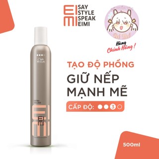 Bọt tạo độ phồng cho tóc Wella EIMI giữ nếp Extra Volume Strong Hold Volumising Mousse 500ml