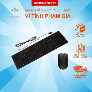 Bộ bàn phím chuột có dây 💥 chính hãng 💥 bộ bàn phím máy tính dell kb216/ms116, tặng kèm tấm lót chuột