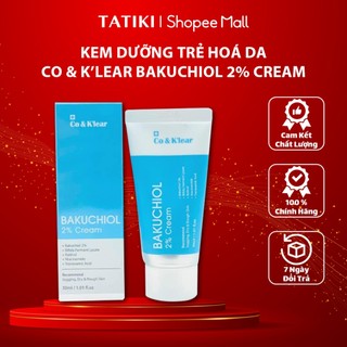 Kem Dưỡng Co & K'lear Bakuchiol 2% Cream Dưỡng Ẩm Làm Dịu Trẻ Hoá Da 30ml