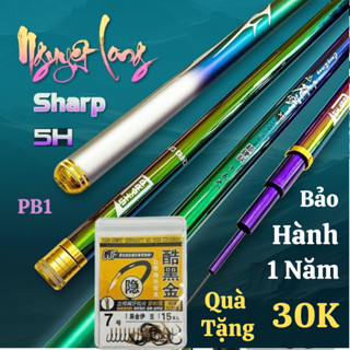   BH 1 Năm  Cần Câu Đài Cao Cấp Nguyệt Long Sharp 5H PB1 PB2 Ánh Tím Có Bán Lóng Thay thế CT19 