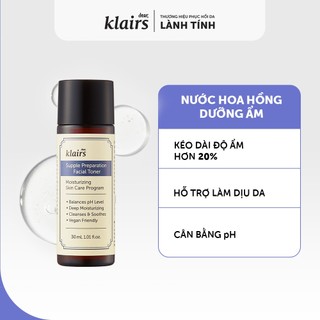 Nước hoa hồng Dear Klairs Supple Preparation Facial Toner mini 30ml