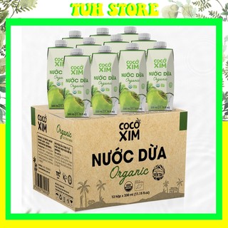 Thùng 12 Hộp 330ml Nước Dừa Cocoxim Organic Đóng Hộp