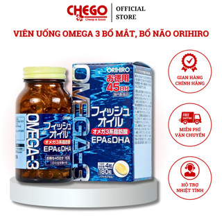 Viên uống dầu cá Omega 3 bổ mắt bổ não Orihiro Nhật Bản 180 viên