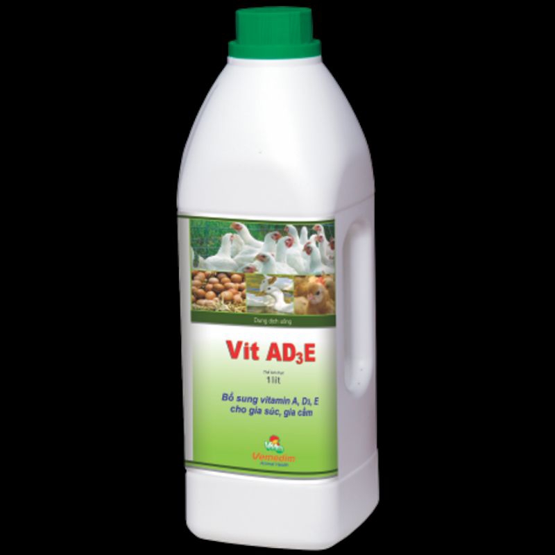 Vemedim Vit AD3E (uống) - Bổ sung vitamin A, D3, E cho gia súc, gia cầm