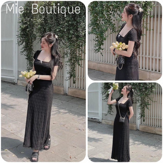 Đầm Ren Body Cổ Vuông Maxi Dáng Dài Mặc Dự Tiệc Đi Chơi Sang Chảnh