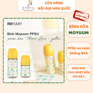 Bình Sữa MOYUUM Kèm Ti - ALL IN ONE Bình Nhẹ Chống Nứt Tránh Đầy Hơi Cho Bé