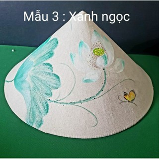 Bọc nón lá vẽ hoa sen