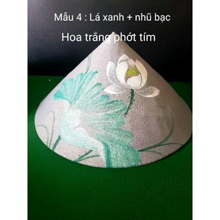 Bọc nón lá vẽ hoa sen