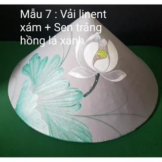 Bọc nón lá vẽ hoa sen